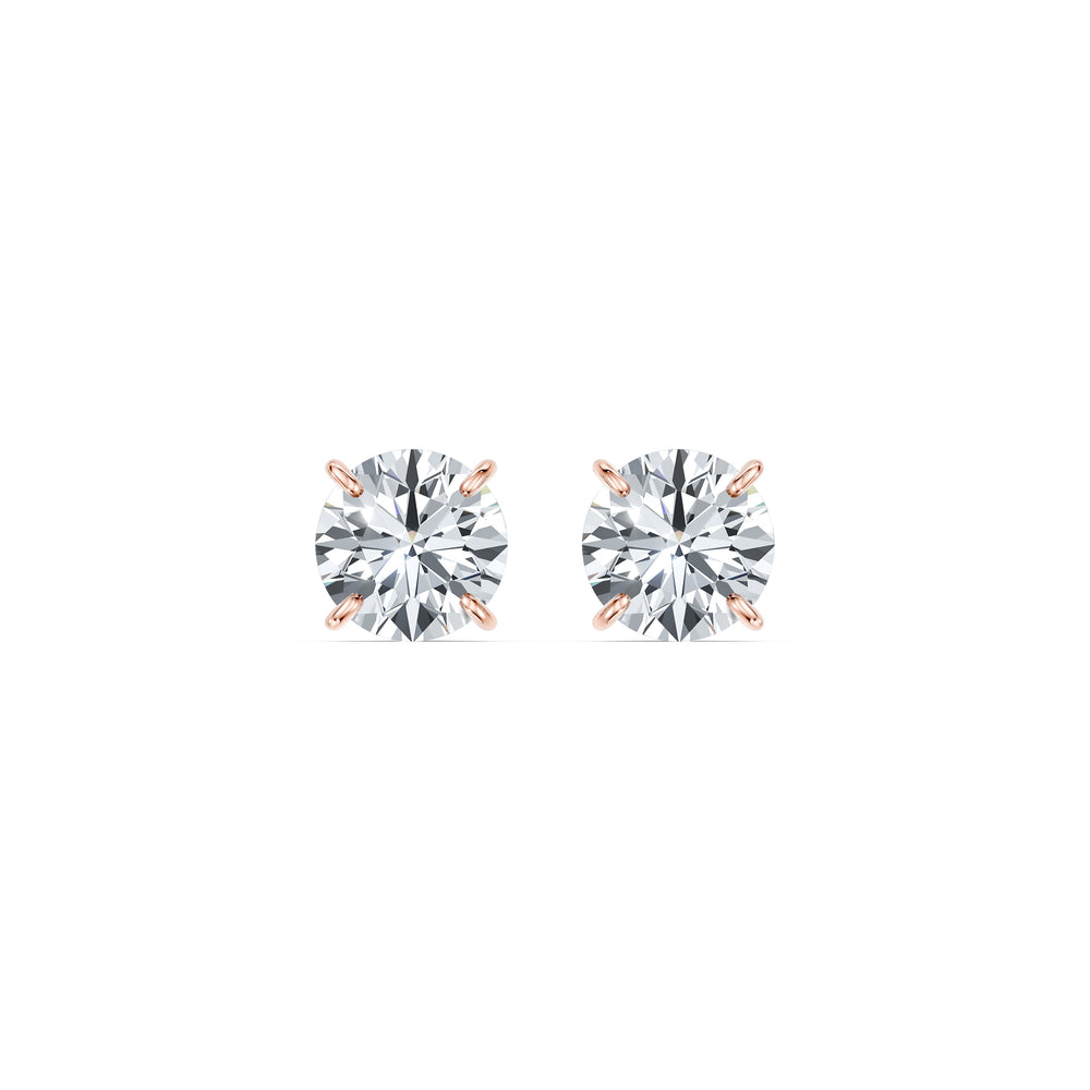 Claire Lab Diamond Round Brilliant Solitaire Studs image 19