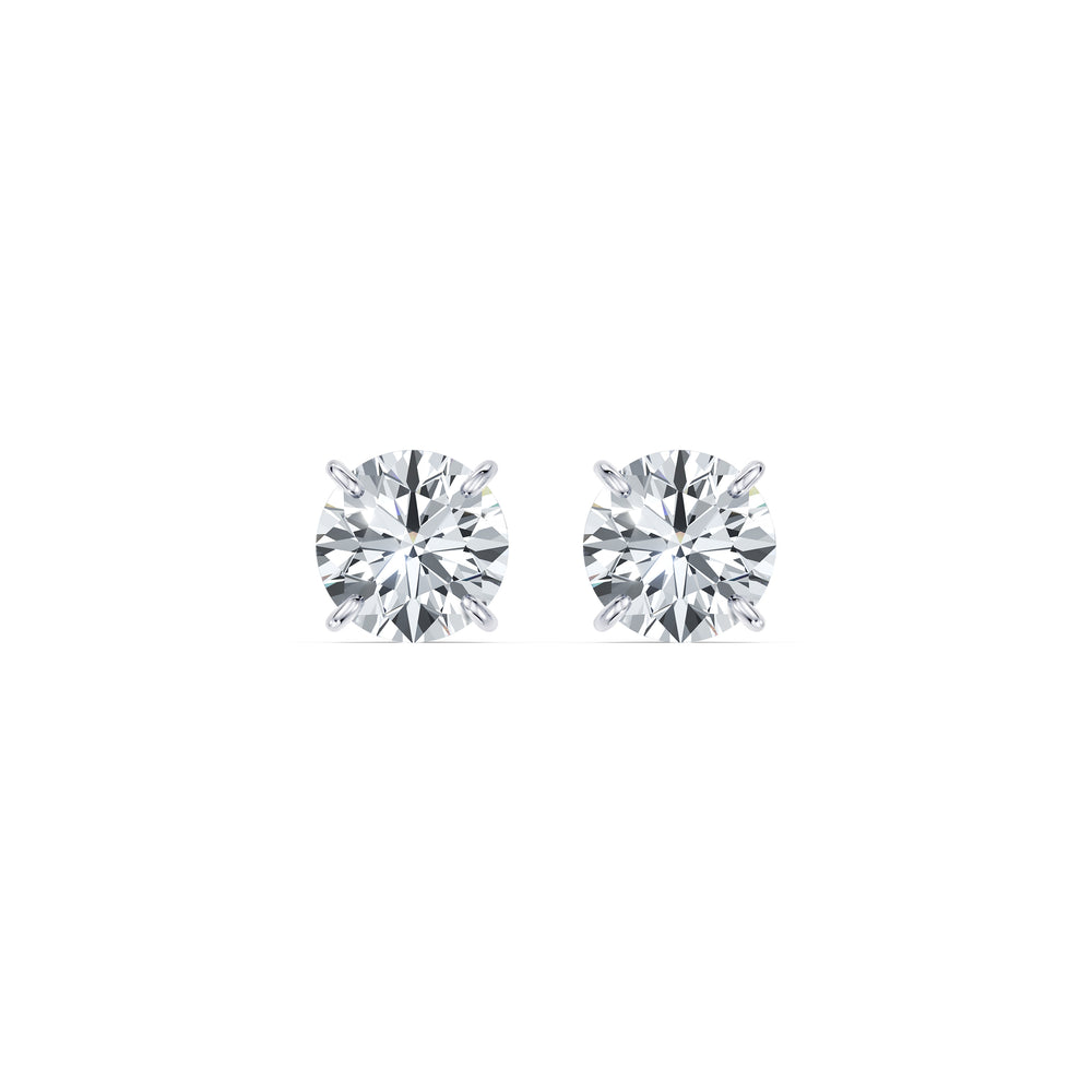 Claire Lab Diamond Round Brilliant Solitaire Studs image 13