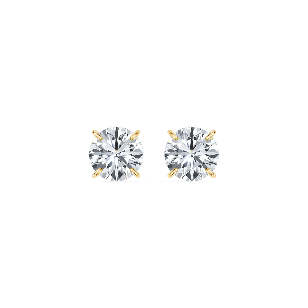 Claire Lab Diamond Round Brilliant Solitaire Studs image 16