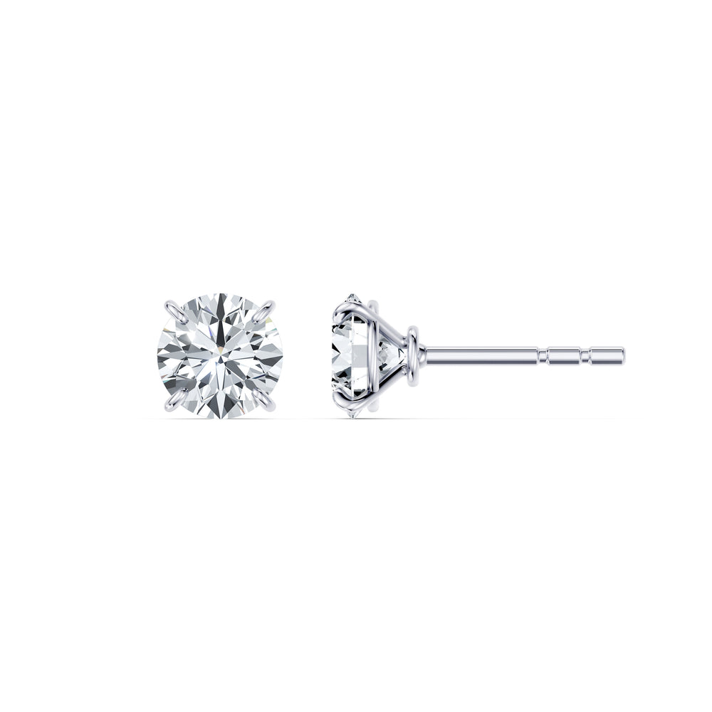 Claire Lab Diamond Round Brilliant Solitaire Studs image 23