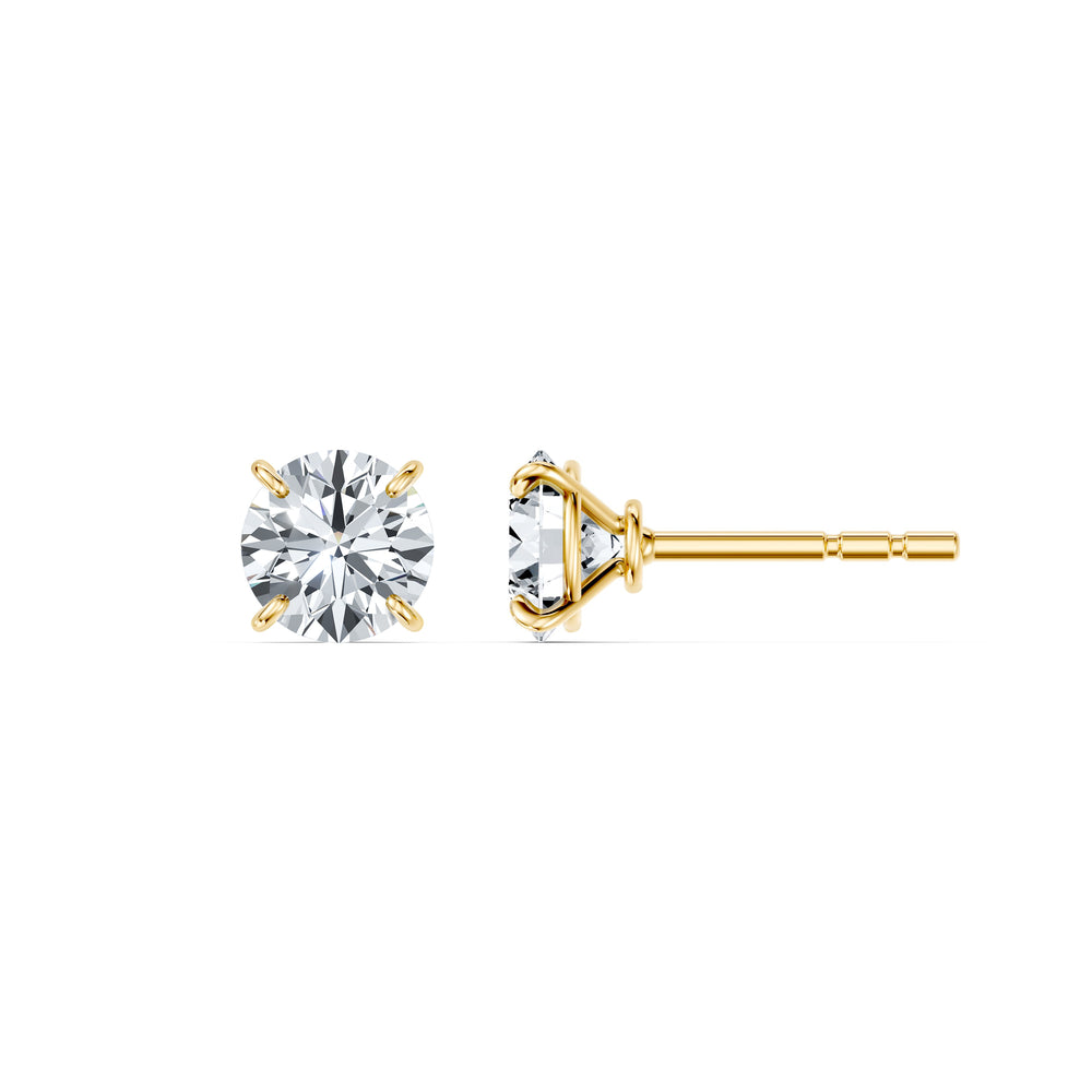 Claire Lab Diamond Round Brilliant Solitaire Studs image 17
