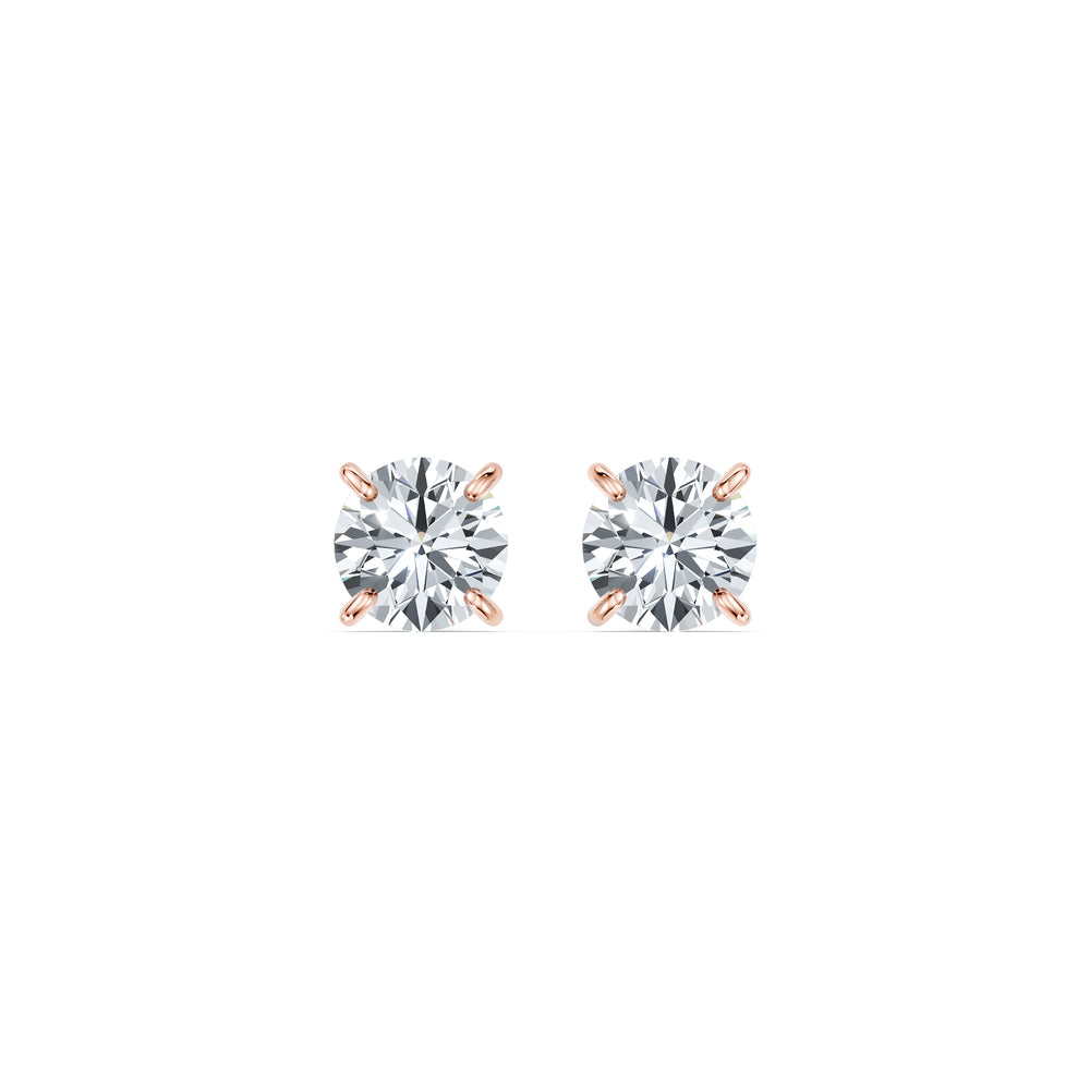 Claire Lab Diamond Round Brilliant Solitaire Studs image 7