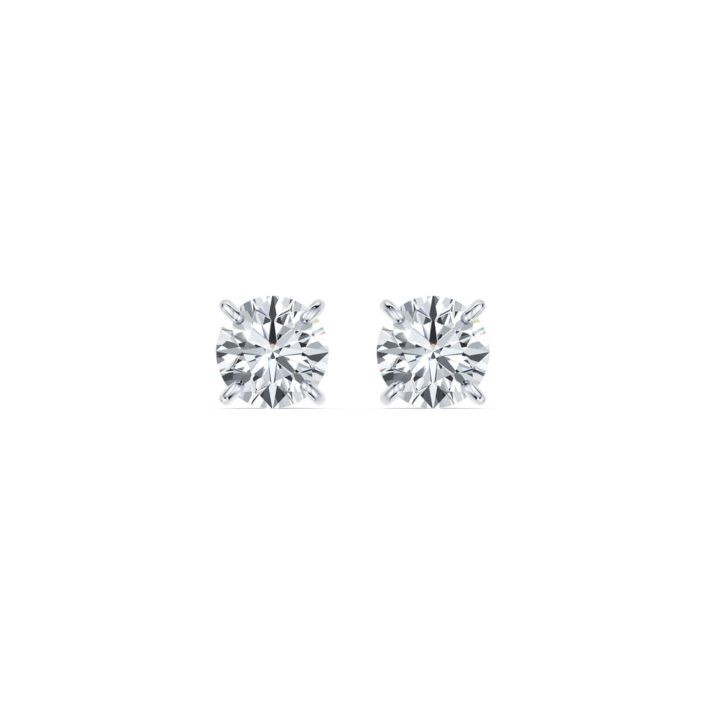 Claire Lab Diamond Round Brilliant Solitaire Studs image 1