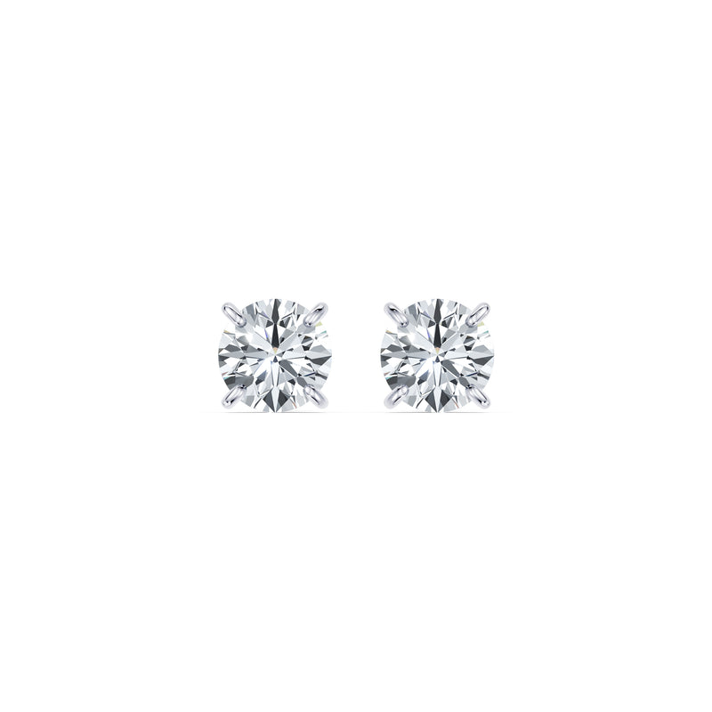 Claire Lab Diamond Round Brilliant Solitaire Studs image 1