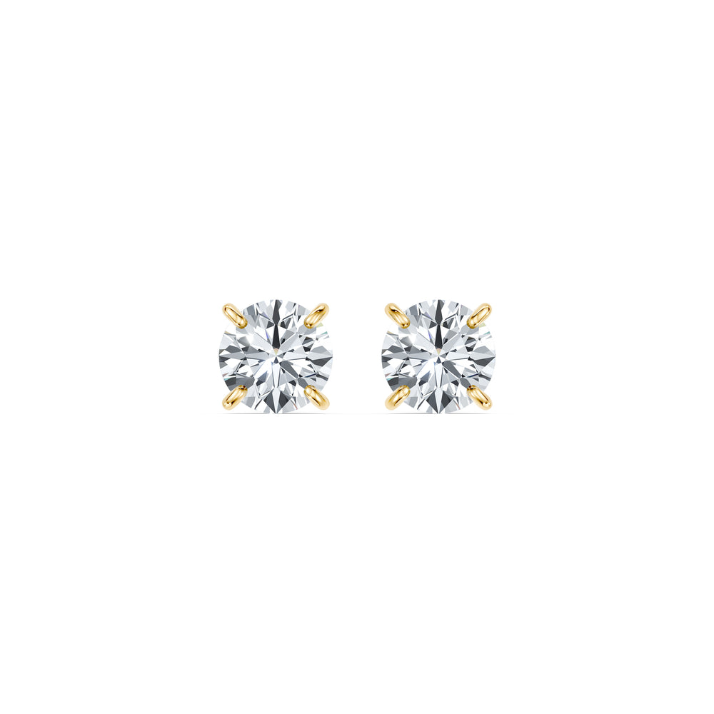 Claire Lab Diamond Round Brilliant Solitaire Studs image 4