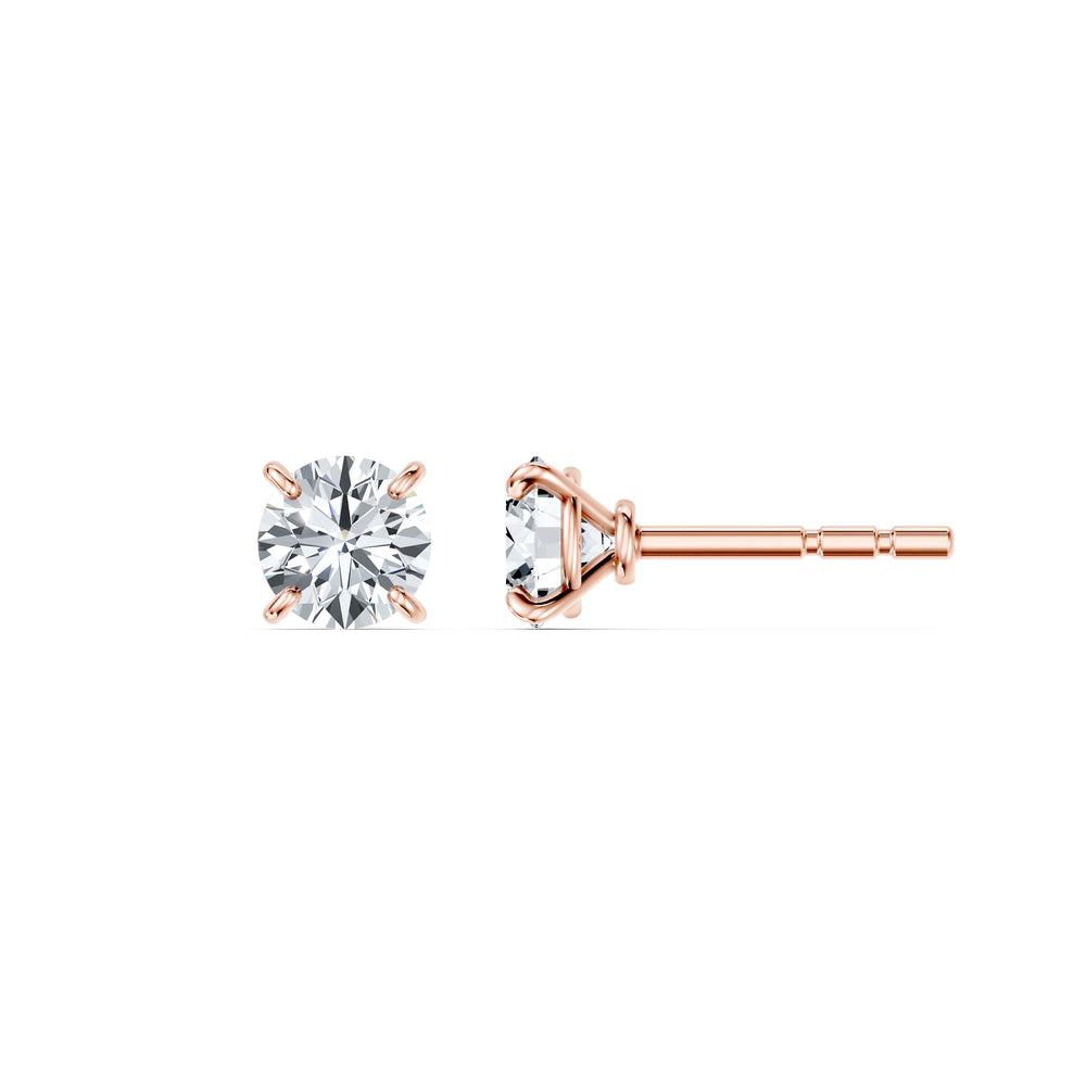 Claire Lab Diamond Round Brilliant Solitaire Studs image 8