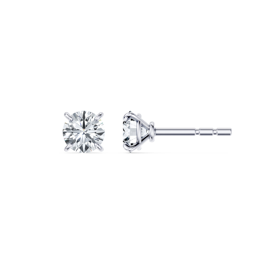 Claire Lab Diamond Round Brilliant Solitaire Studs image 2