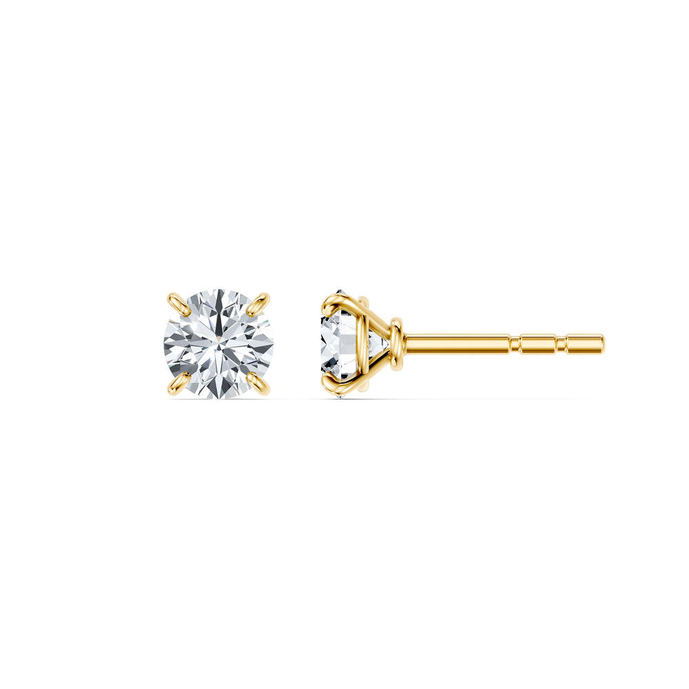 Claire Lab Diamond Round Brilliant Solitaire Studs image 5