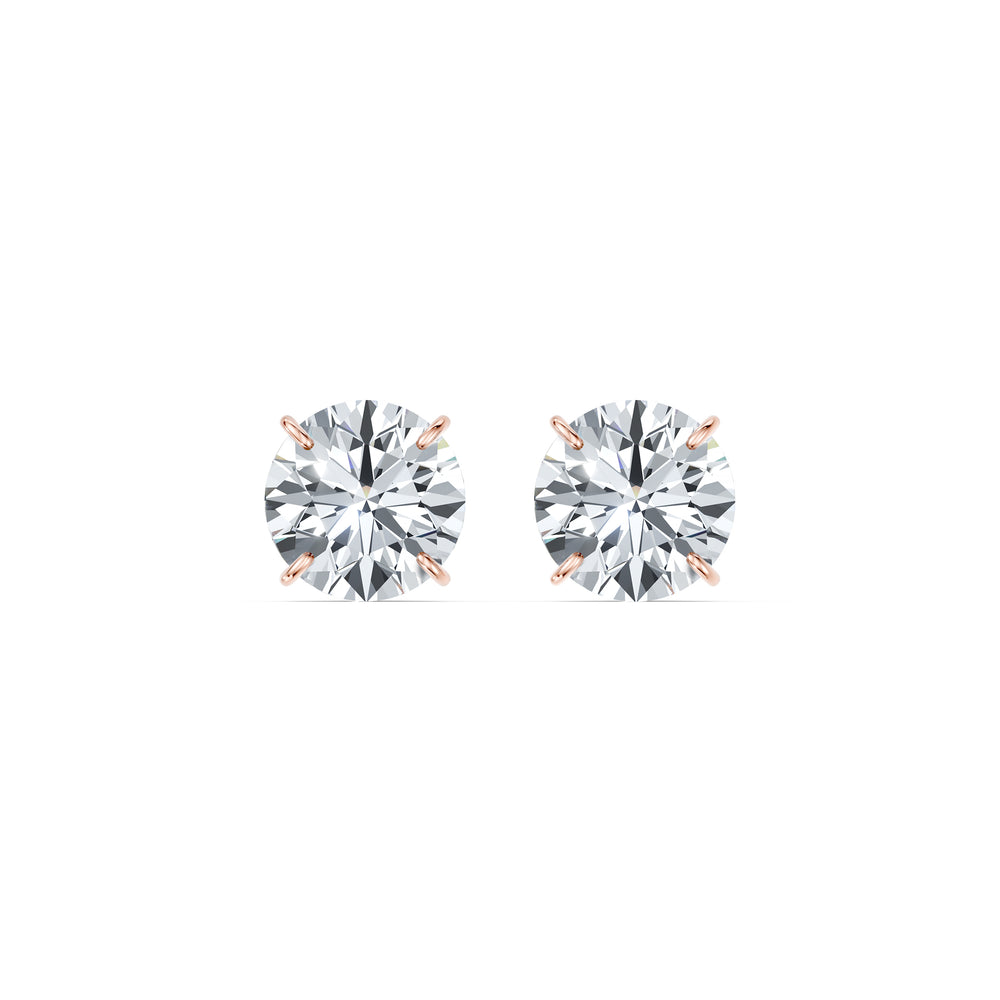 Claire Lab Diamond Round Brilliant Solitaire Studs image 43
