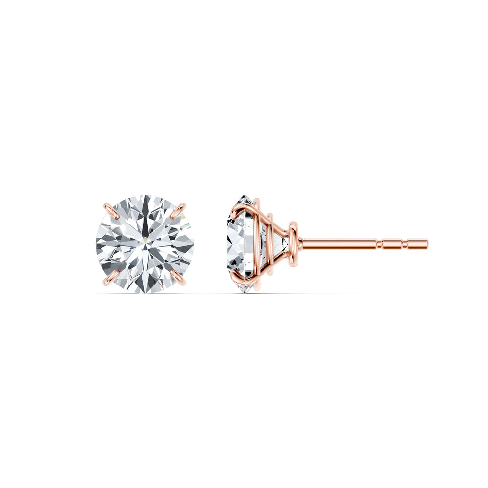 Claire Lab Diamond Round Brilliant Solitaire Studs image 44
