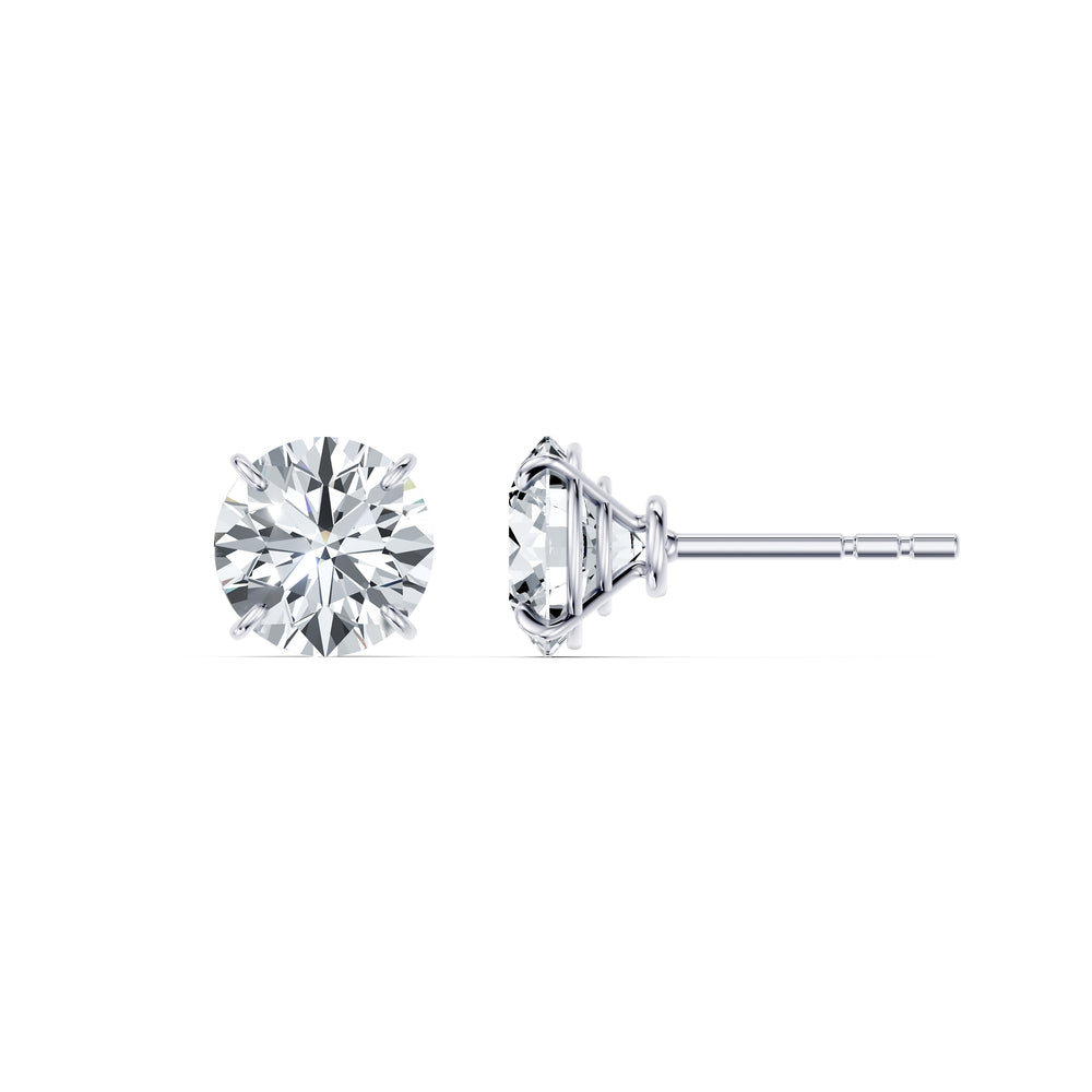 Claire Lab Diamond Round Brilliant Solitaire Studs image 38
