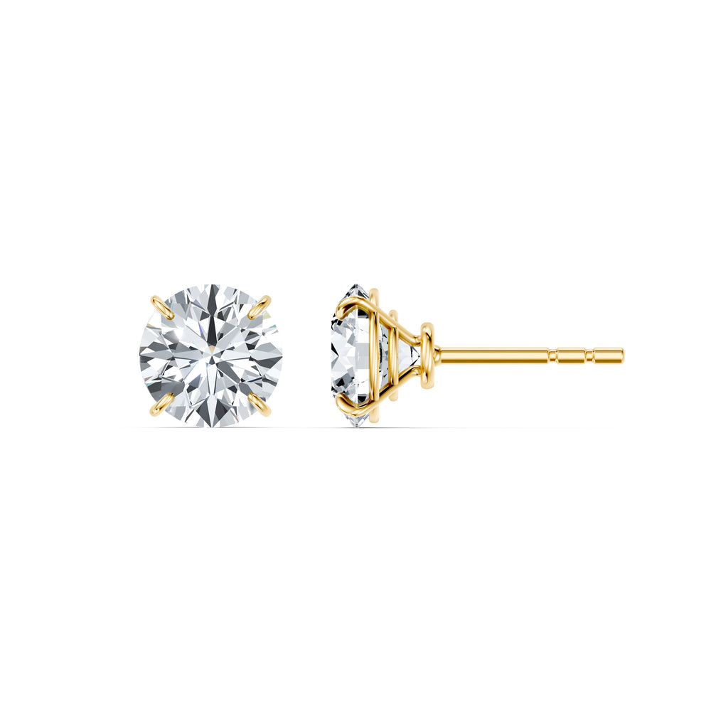 Claire Lab Diamond Round Brilliant Solitaire Studs image 41