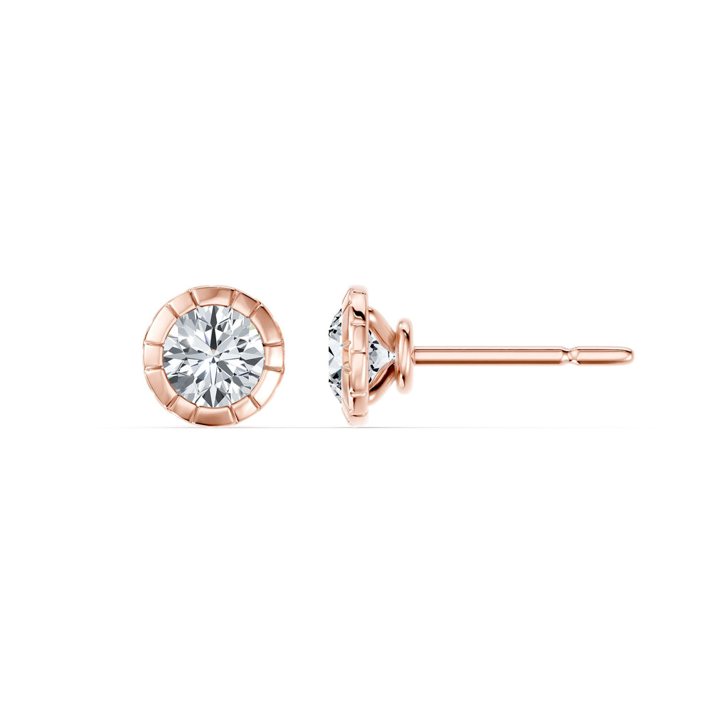 Soho Bezel Essential Lab Diamond Round Brilliant Studs image 8
