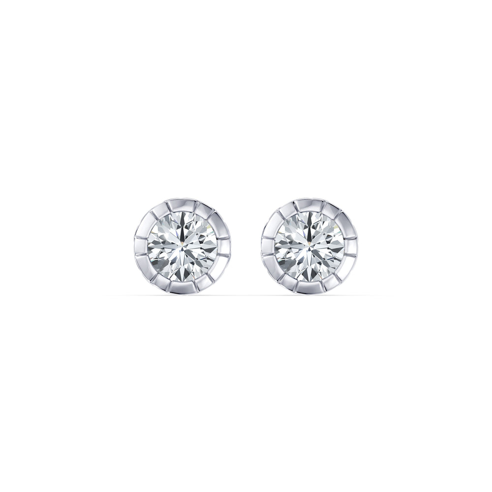 Soho Bezel Essential Lab Diamond Round Brilliant Studs image 1