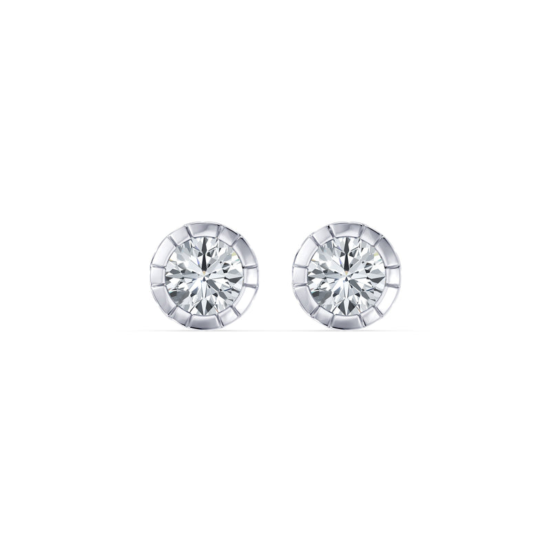 Soho Bezel Essential Lab Diamond Round Brilliant Studs image 1