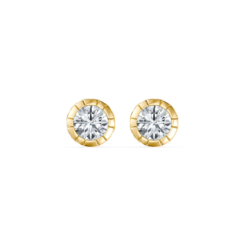 Soho Bezel Essential Lab Diamond Round Brilliant Studs image 4