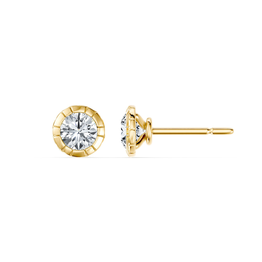 Soho Bezel Essential Lab Diamond Round Brilliant Studs image 5