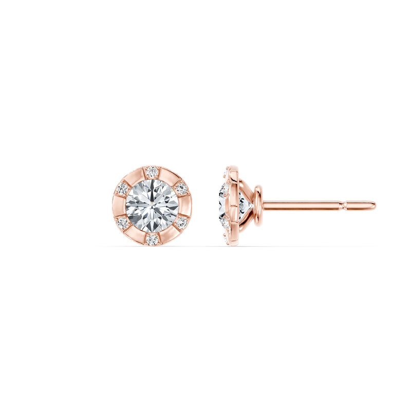 Soho Bezel Lab Diamond Round Brilliant Studded Studs image 8