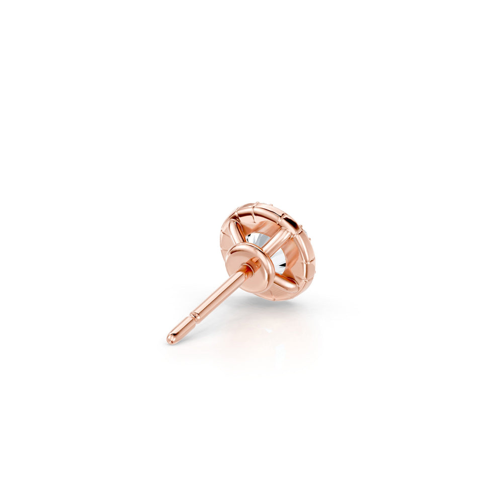 Soho Bezel Lab Diamond Round Brilliant Studded Studs image 9