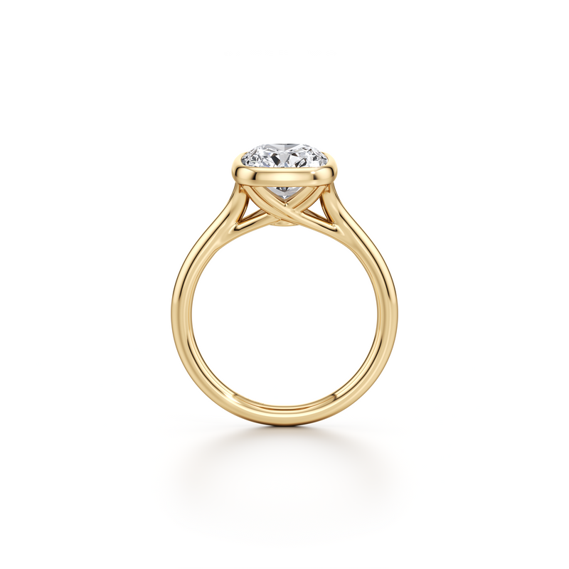 Elle Bezel Solitaire Lab Diamond Engagement Ring image 49