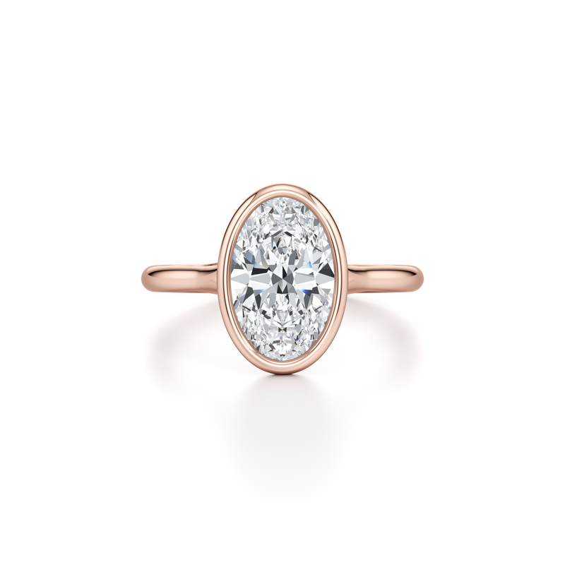 Elle Bezel Solitaire Lab Diamond Engagement Ring image 31