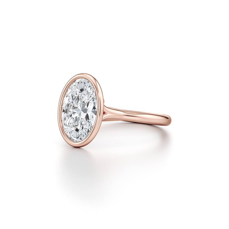 Elle Bezel Solitaire Lab Diamond Engagement Ring image 32