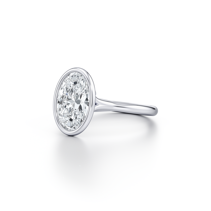 Elle Bezel Solitaire Lab Diamond Engagement Ring image 22