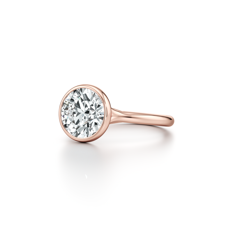 Elle Bezel Solitaire Lab Diamond Engagement Ring image 12