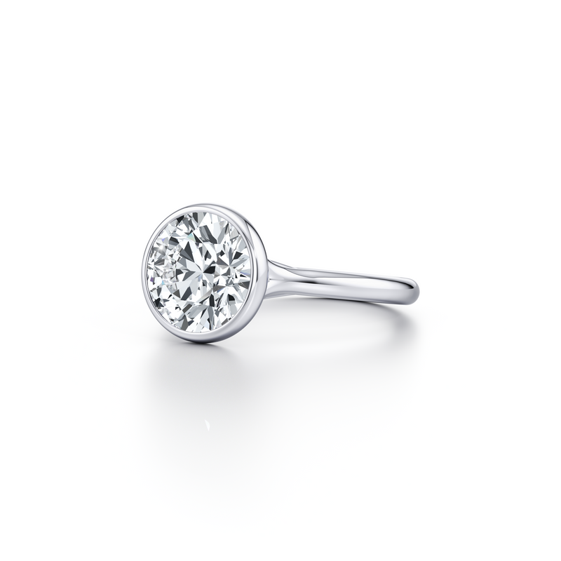 Elle Bezel Solitaire Lab Diamond Engagement Ring image 2
