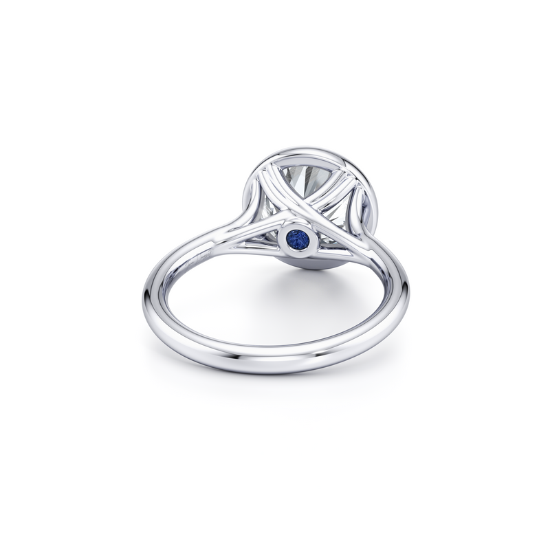 Elle Bezel Solitaire Lab Diamond Engagement Ring image 3