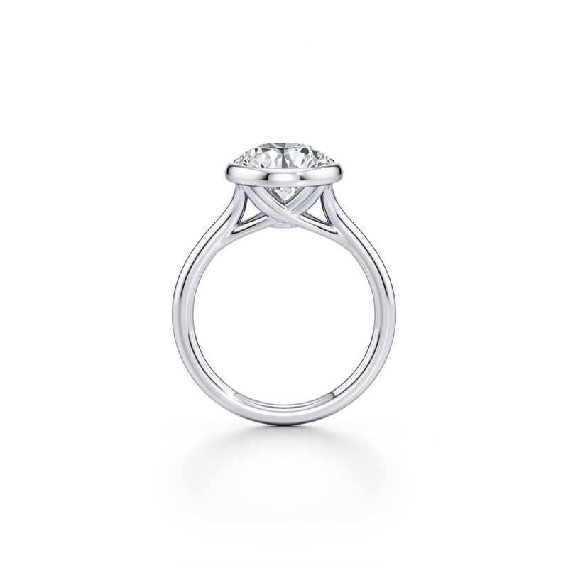 Elle Bezel Solitaire Lab Diamond Engagement Ring image 4