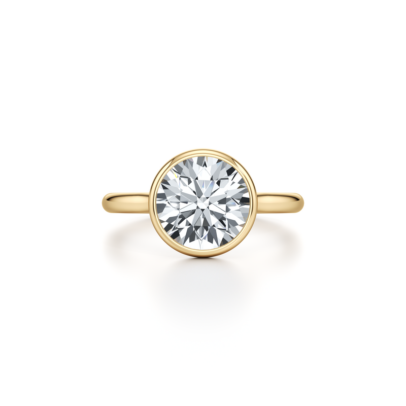 Elle Bezel Solitaire Lab Diamond Engagement Ring image 6
