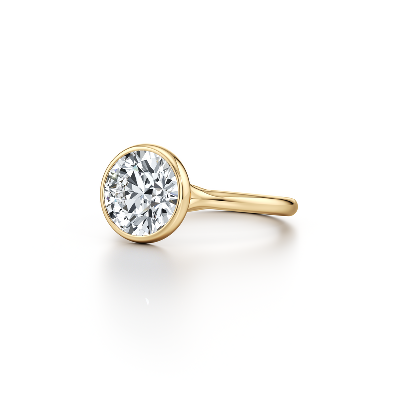 Elle Bezel Solitaire Lab Diamond Engagement Ring image 7