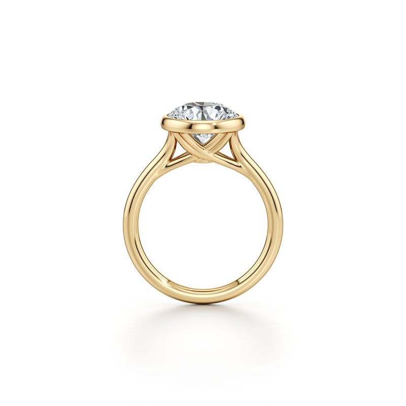 Elle Bezel Solitaire Lab Diamond Engagement Ring image 9