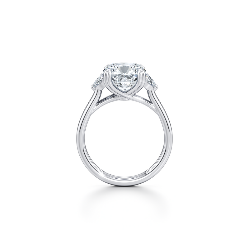 Elle Half Moon Three Stone Lab Diamond Engagement Ring image 64