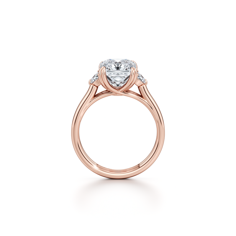 Elle Half Moon Three Stone Lab Diamond Engagement Ring image 94