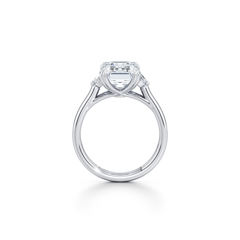 Elle Half Moon Three Stone Lab Diamond Engagement Ring image 9