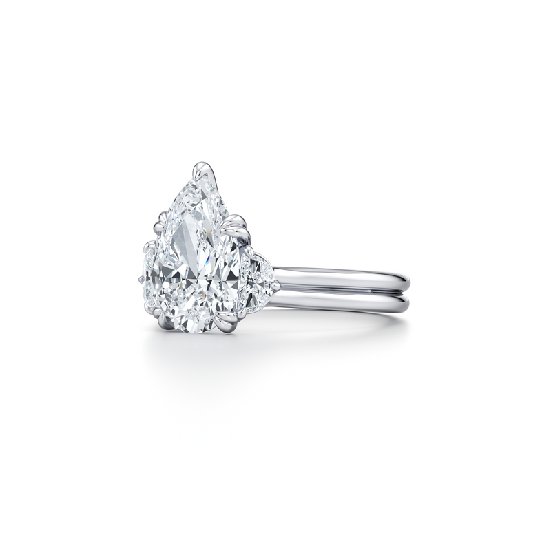 Elle Half Moon Three Stone Lab Diamond Engagement Ring image 102