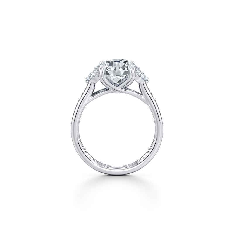 Elle Half Moon Three Stone Lab Diamond Engagement Ring image 44