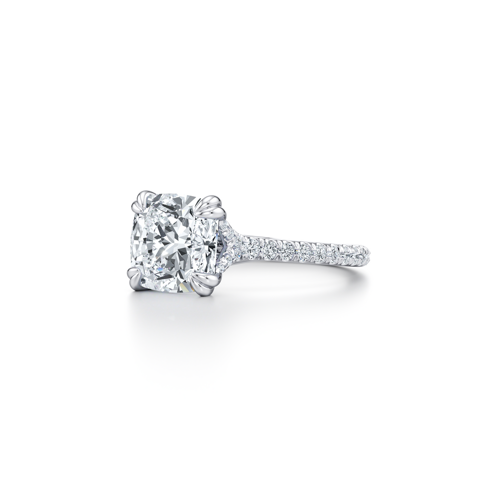 Elle Cushion Solitaire Lab Diamond Engagement Ring image 2