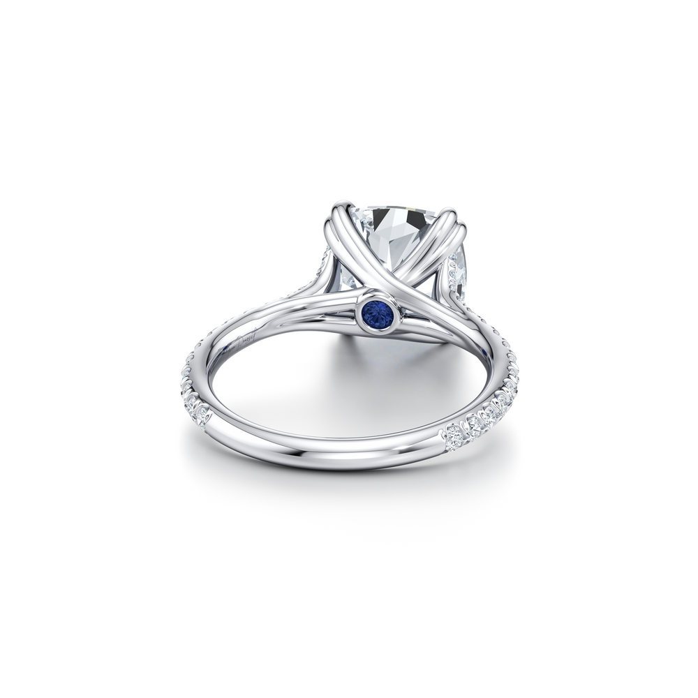 Elle Cushion Solitaire Lab Diamond Engagement Ring image 3