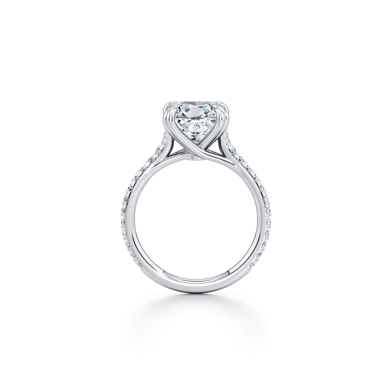 Elle Cushion Solitaire Lab Diamond Engagement Ring image 4