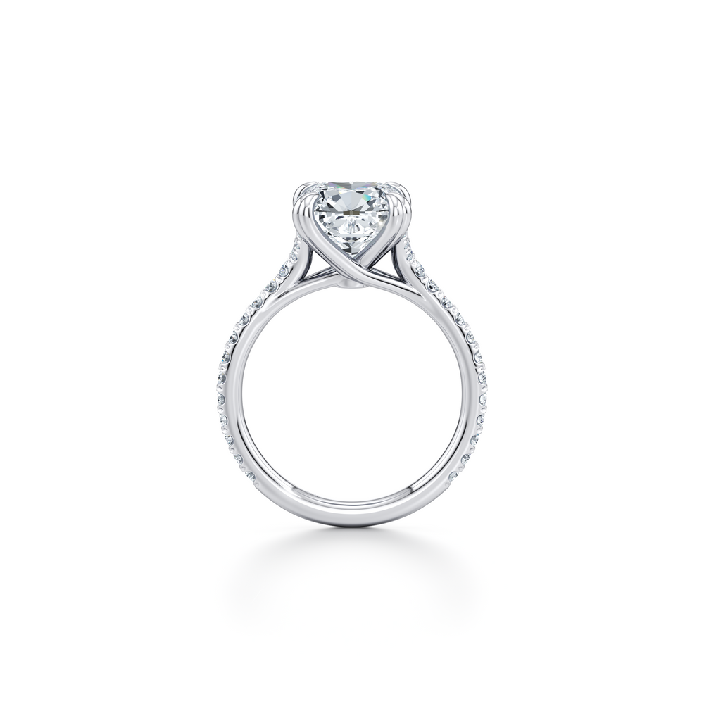 Elle Cushion Solitaire Lab Diamond Engagement Ring image 4