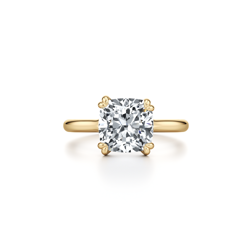 Elle Cushion Solitaire Lab Diamond Engagement Ring image 1