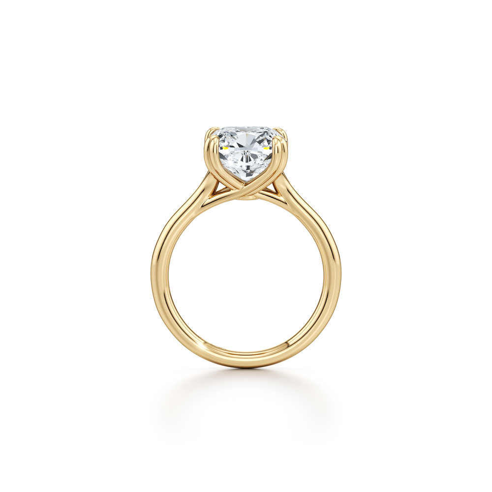 Elle Cushion Solitaire Lab Diamond Engagement Ring image 4