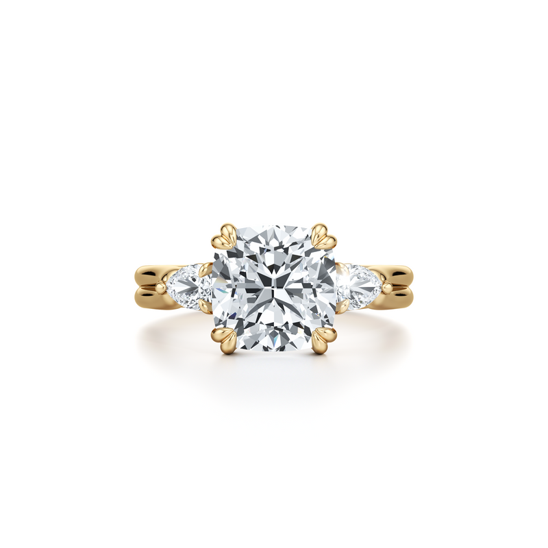 Elle Pear Three Stone Lab Diamond Engagement Ring image 66