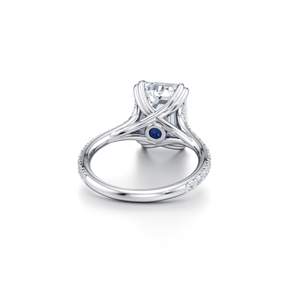 Elle Emerald Cut Solitaire Lab Diamond Engagement Ring image 3
