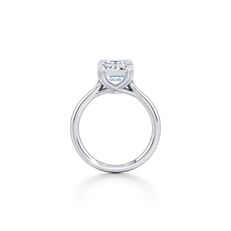 Elle Emerald Cut Solitaire Lab Diamond Engagement Ring image 4
