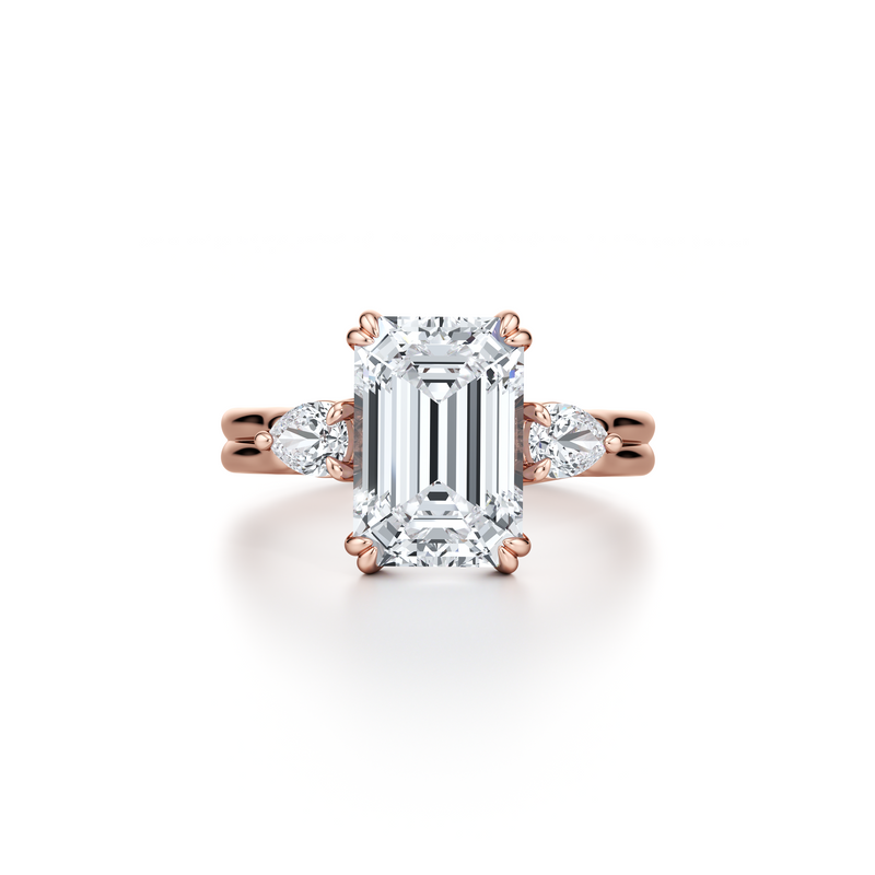 Elle Pear Three Stone Lab Diamond Engagement Ring image 31