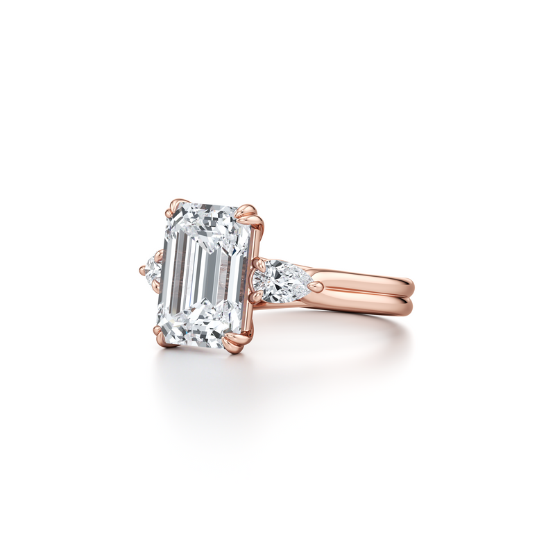Elle Pear Three Stone Lab Diamond Engagement Ring image 32